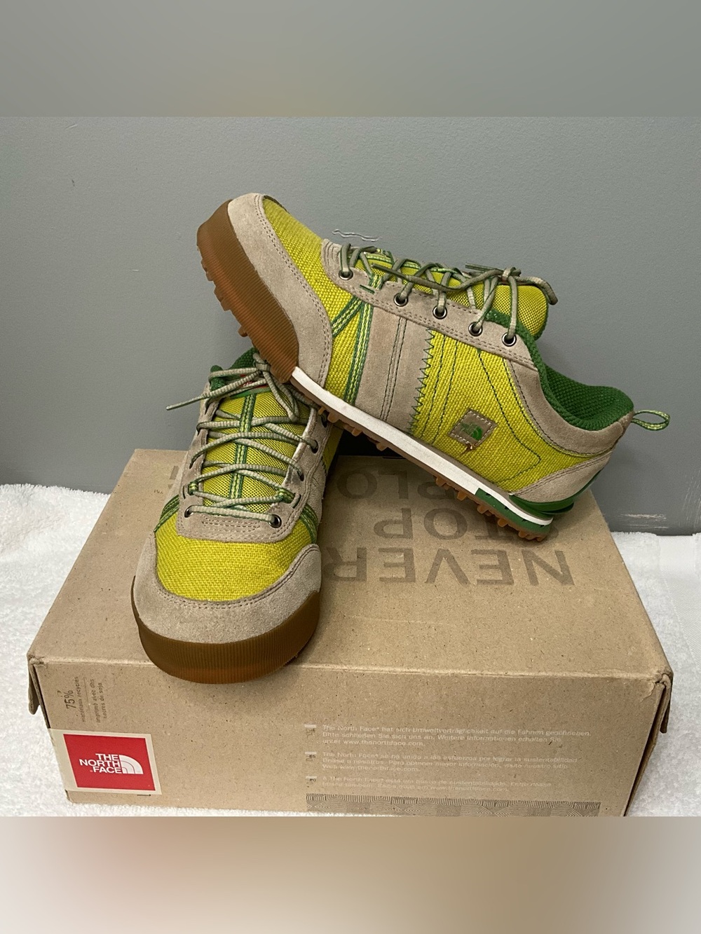 The North Face Women’s Green and Beige Trail Sneakers